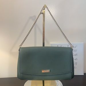 LIKE NEW Green Kate Spade Shoulder Bag Gold Chain
